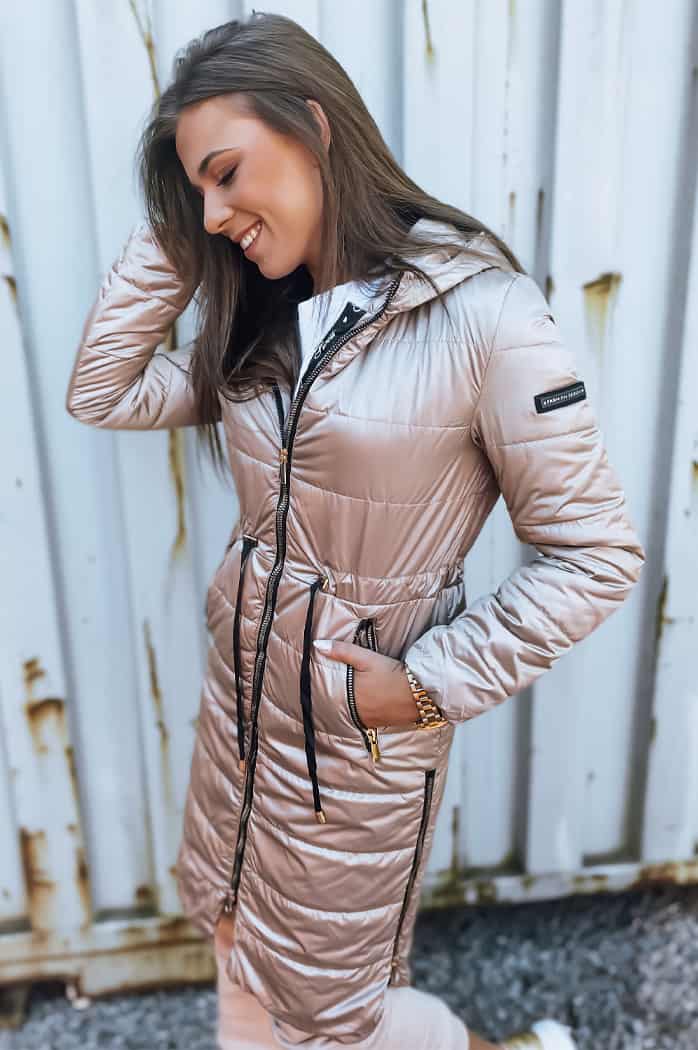 Női kabát BIBI camel színben Dstreet TY3114