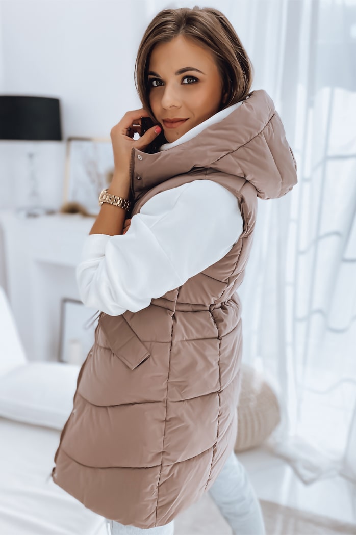 Női steppelt mellény GAMIS rózsaszín Dstreet TY3292