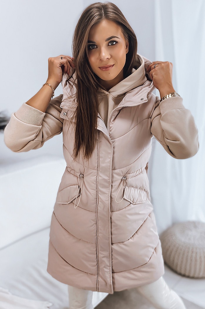 Női steppelt mellény GAMIS bézs Dstreet TY3293