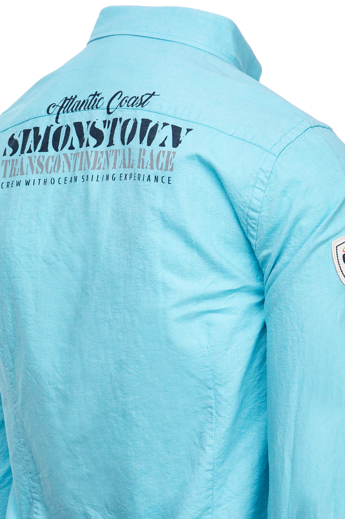 Férfi ing türkiz színben Dstreet DX2300