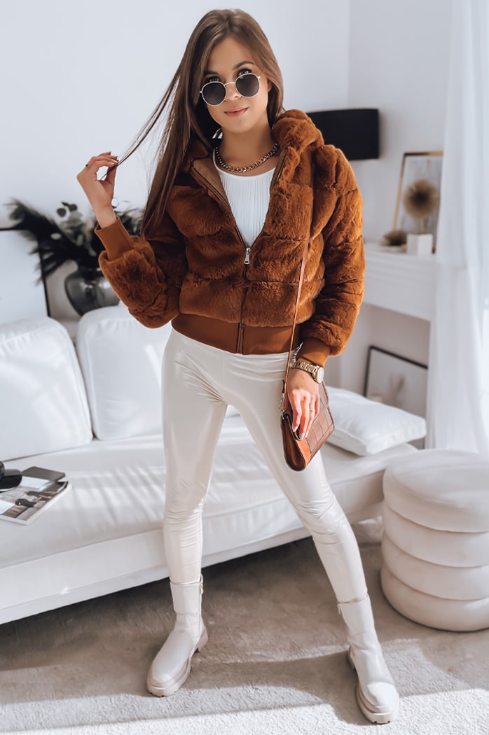 Női dzseki FERNANDA camel színben Dstreet TY2285z