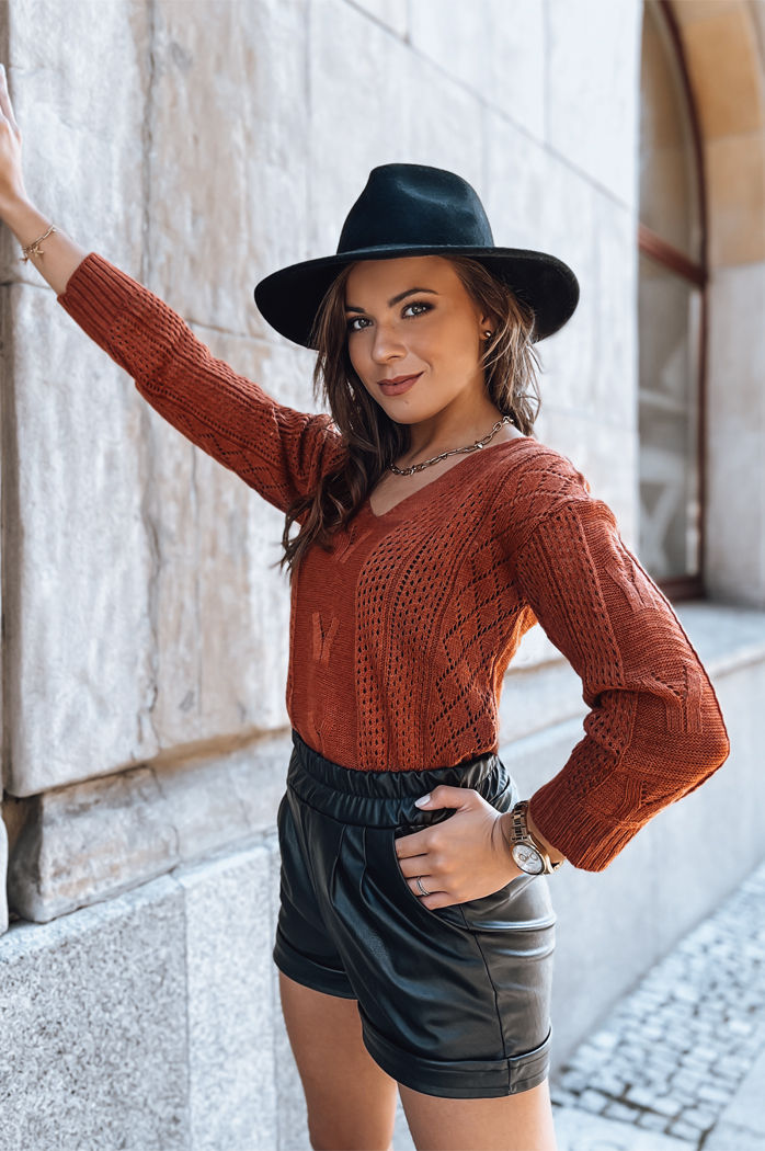 Női áttört pulóver DARIA Szín Camel DSTREET MY1721