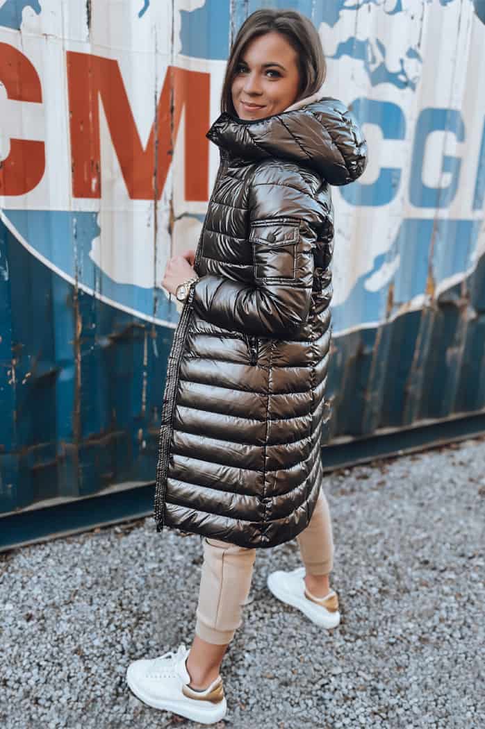 Női hosszú kabát LESSI Szín Camel DSTREET TY3355