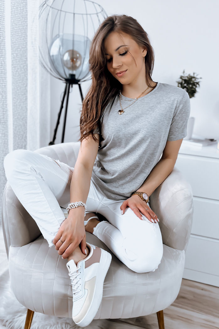 Női basic póló MAYLA Szín Világoszürke DSTREET RY2122