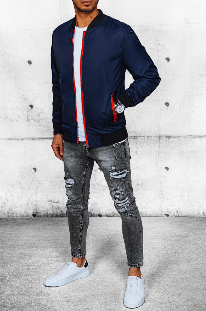 Sötétkék férfi átmeneti kabát Dstreet TX4427