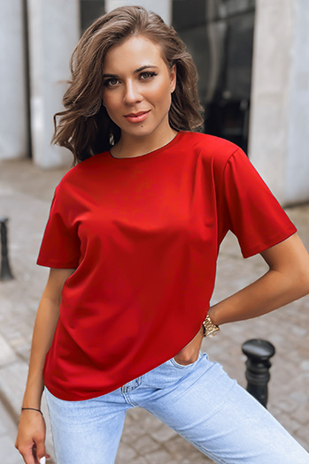 Női basic póló MAYLA Szín Piros DSTREET RY2210