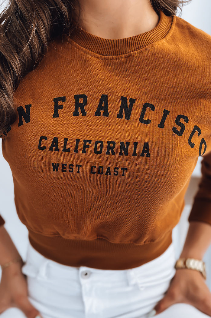 Női nem kapucnis pulóver SAN FRANCISCO Szín Camel DSTREET BY0923z