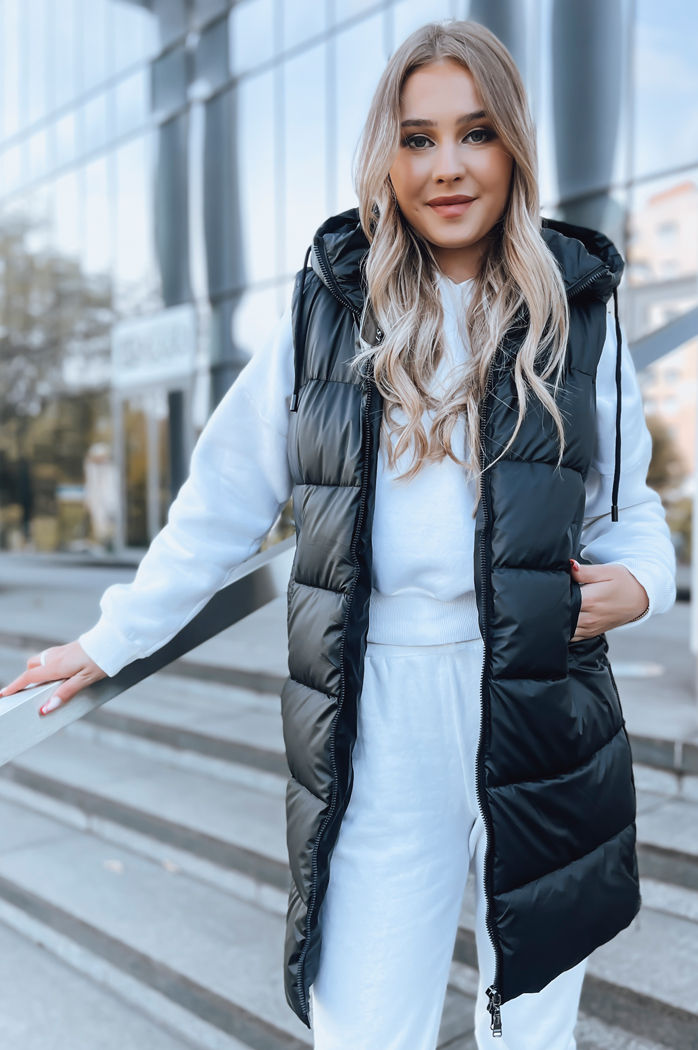 Női steppelt mellény FAR AWAY fekete Dstreet TY3748 TY3748