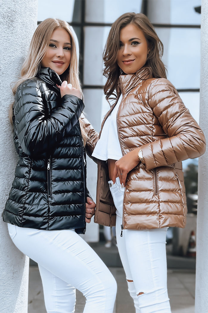 Női steppelt dzseki állógallérral BUSY BEE fekete Dstreet TY3790