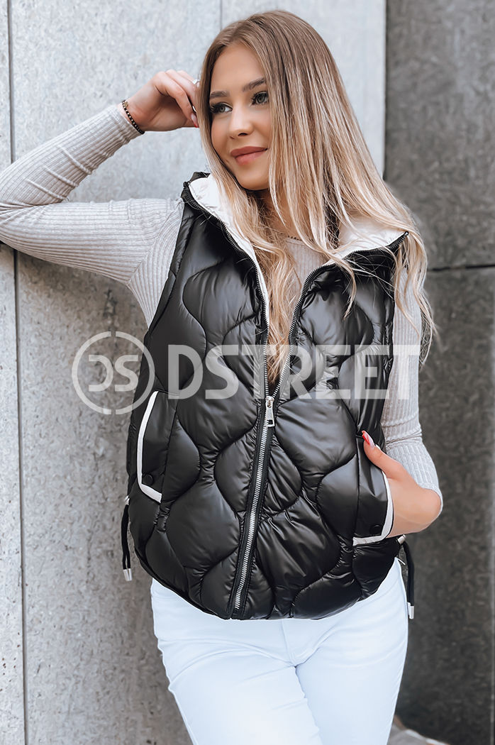 Női steppelt mellény OLIVE BRANCH Szín Fekete DSTREET TY3816