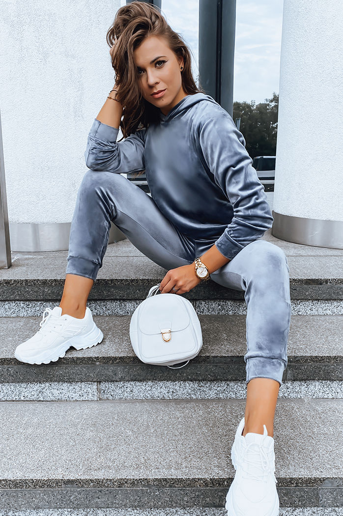Női bársonyos szett SO COMFY Szín Grafit DSTREET AY0885
