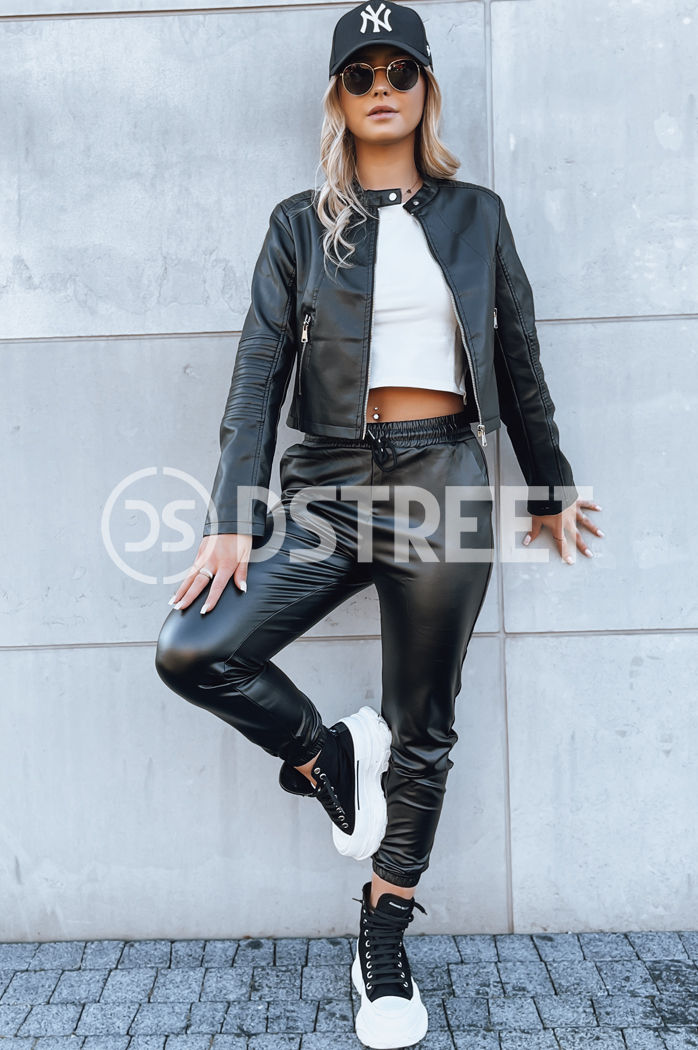 Női bőrdzseki CHIC STYLE fekete Dstreet TY3897 TY3897