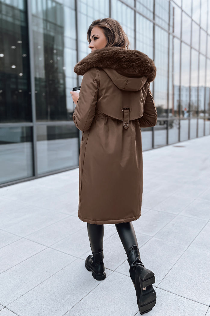 Női téli parka dzseki LUSTER kávé Dstreet TY3956