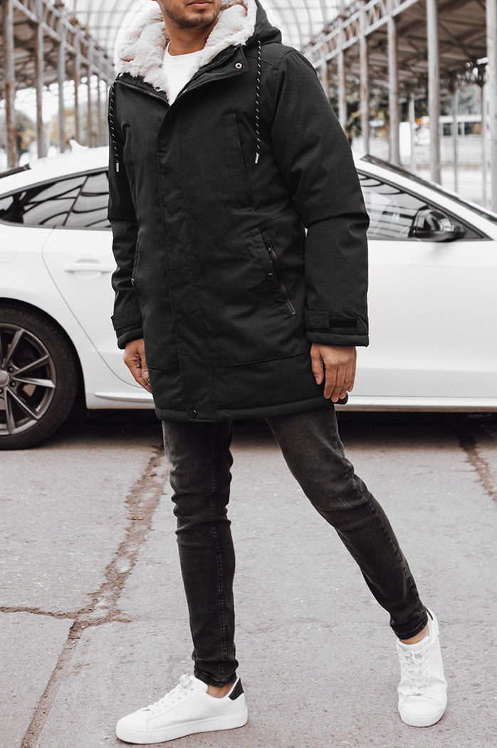 Férfi télikabát fekete Dstreet TX4589