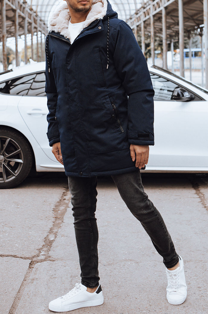 Férfi télikabát tengerészkék Dstreet TX4590