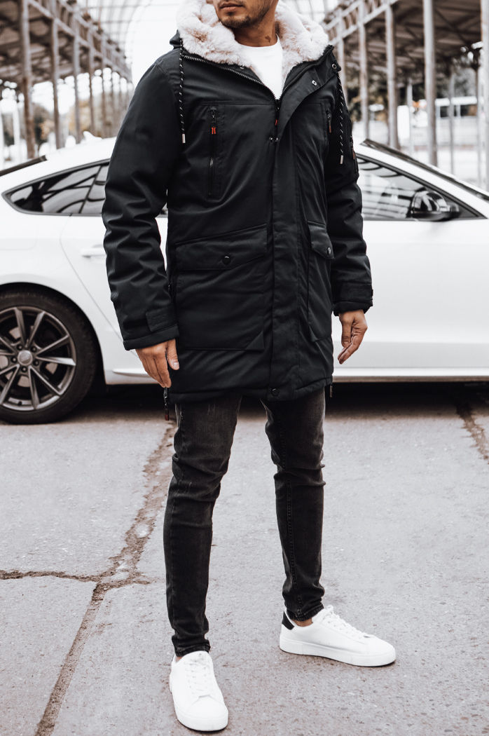 Férfi télikabát fekete Dstreet TX4594