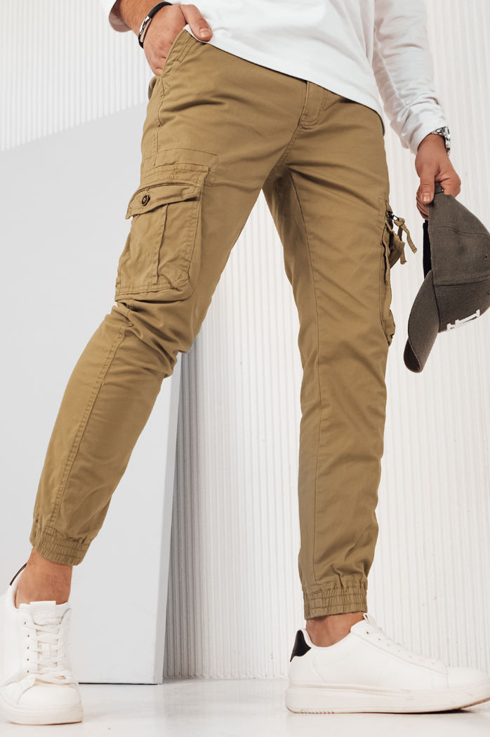 Férfi oldalzsebes nadrág Szín Khaki DSTREET UX4180