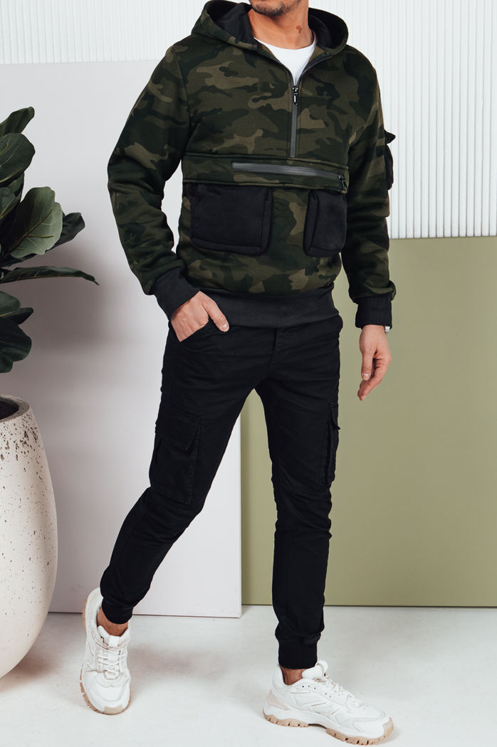 Férfi kapucnis pulóver Szín Camo DSTREET BX5654