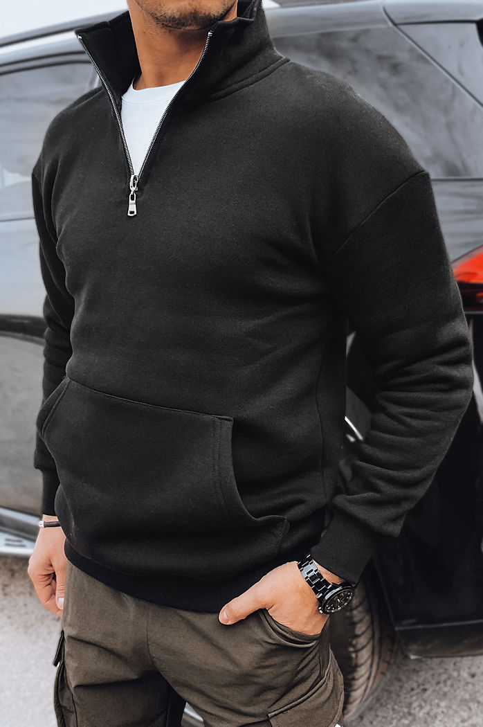 Férfi galléros pulóver Szín Fekete DSTREET BX5670