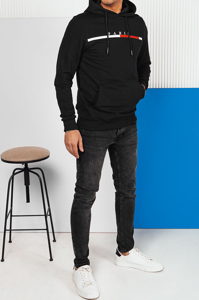 Férfi mintás pulóver Szín Fekete DSTREET BX5731