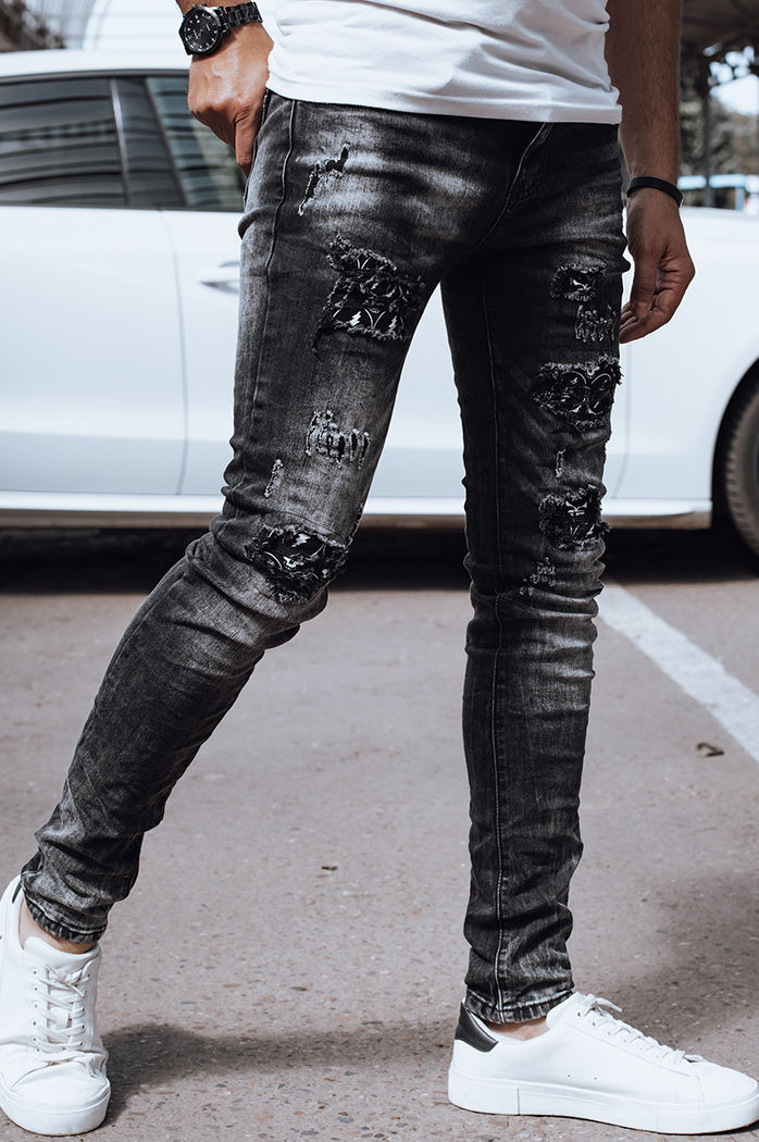 Spodnie męskie jeansowe czarne Dstreet UX4328