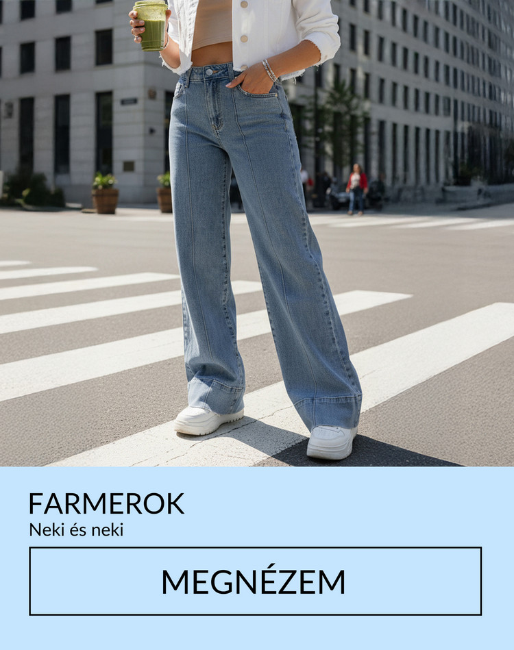 Női és férfi farmernadrágok