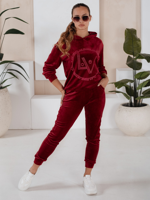 Női bársonyos szett VIP PRIVATE Szín Bordó DSTREET AY0869