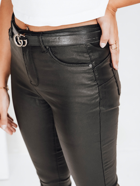 Női viaszolt push up farmer fekete Dstreet UY2757