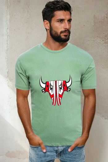 Férfi mintás póló Szín Világoszöld DSTREET RX4930