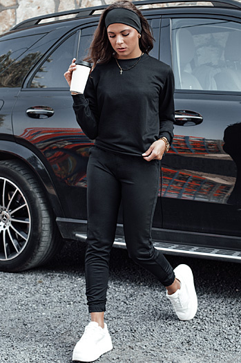 MILIAN női tréningruha szett fekete Dstreet AY1108