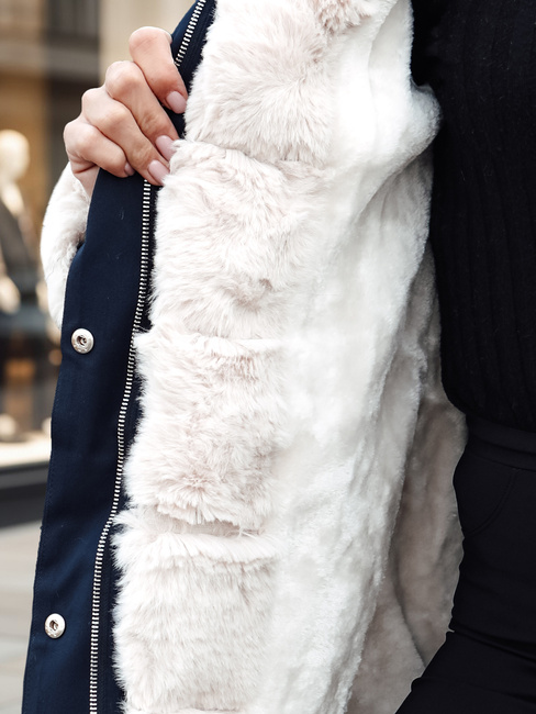 Női téli parka dzseki STARBURST tengerészkék Dstreet TY4764