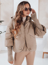 MISSLAYER női télikabát kapucnival camel Dstreet TY5035