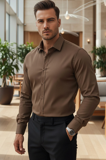 Férfi smart kávés ing Dstreet DX2680