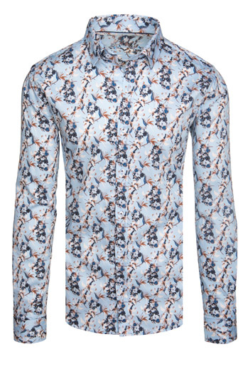 Férfi kék ing Dstreet DX2635 DX2635