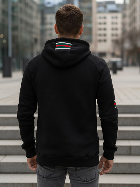 Férfi kapucnis pulóver fekete Dstreet BX5943