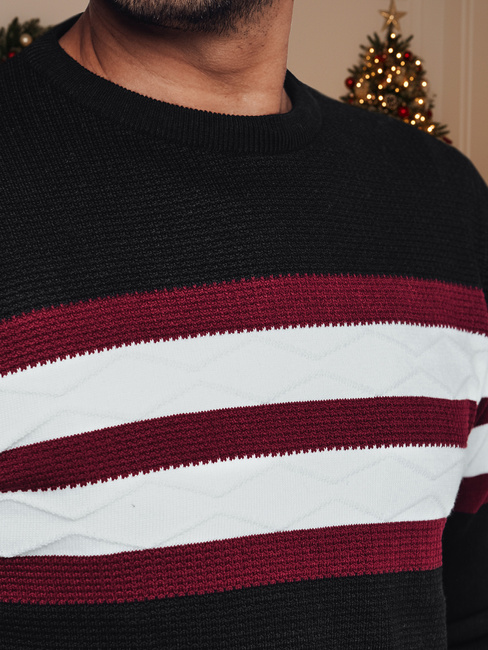 Férfi fekete pulóver Dstreet WX2247z