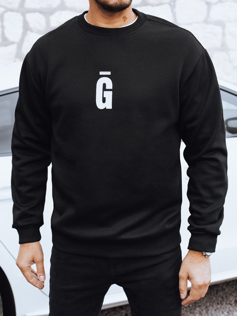 Férfi grafit fekete pulóver Dstreet BX5930