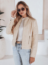 Női bőr ramones dzseki ROCKMISS bézs Dstreet TY5215