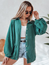 Női túlméretezett muszlin ing MUSLINEA zöld Dstreet DY0474