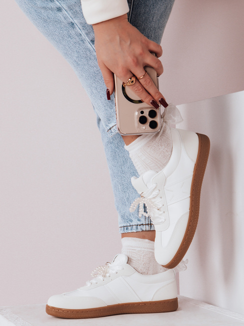 Női sportos PEARLSTEP fehér Dstreet sportcipő ZY0681