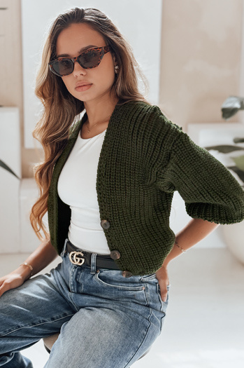 Női cipzáros pulóver NUTI Szín Zöld DSTREET MY1672