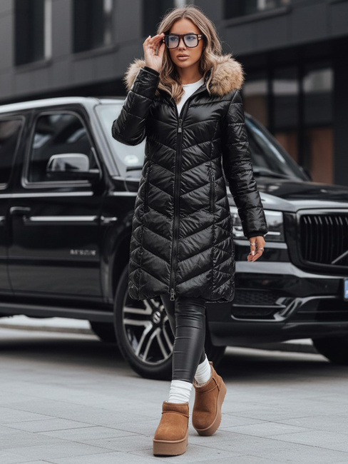 Női steppelt téli kabát BELLATRIX fekete Dstreet TY4581z