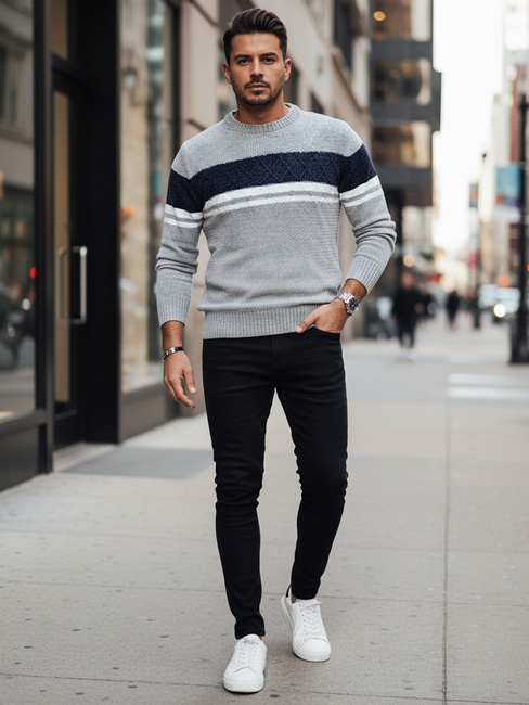 Férfi szürke pulóver Dstreet WX2245z