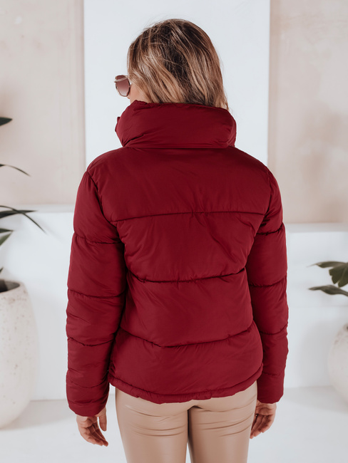 Női steppelt télikabát LAROSE bordó Dstreet TY5218 TY5218