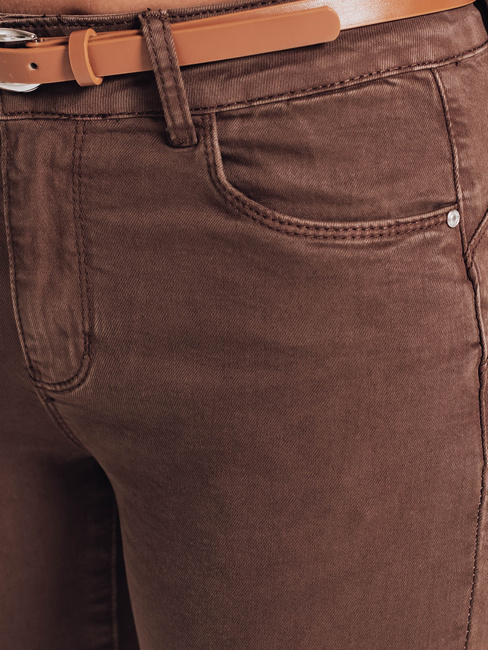 Női skinny nadrág övvel VIVASKIN barna Dstreet UY2742 Dstream UY2742
