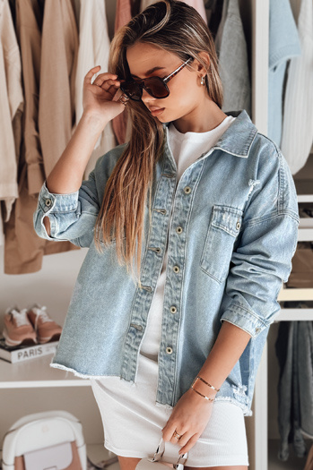 Női oversize farmer dzseki TONACIO kék Dstreet TY4907