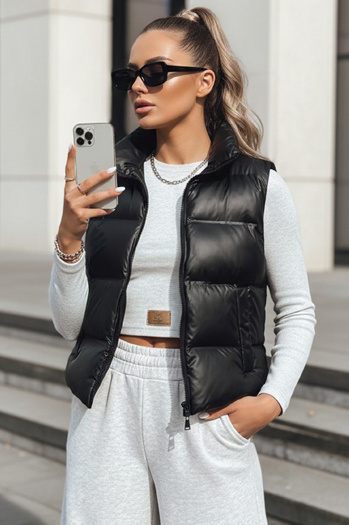 Női steppelt mellény WILLOW Szín Fekete DSTREET TY3796