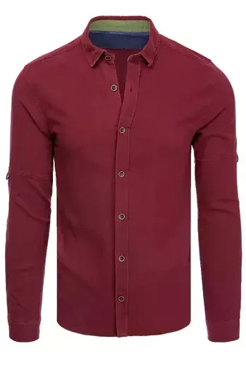 Férfi ing bordó színben Dstreet DX2252