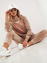 Női bársonyos szett VIP PRIVATE Szín Camel DSTREET AY0871
