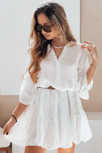 Nyári muszlin ruha LYVONNE fehér Dstreet EY2613